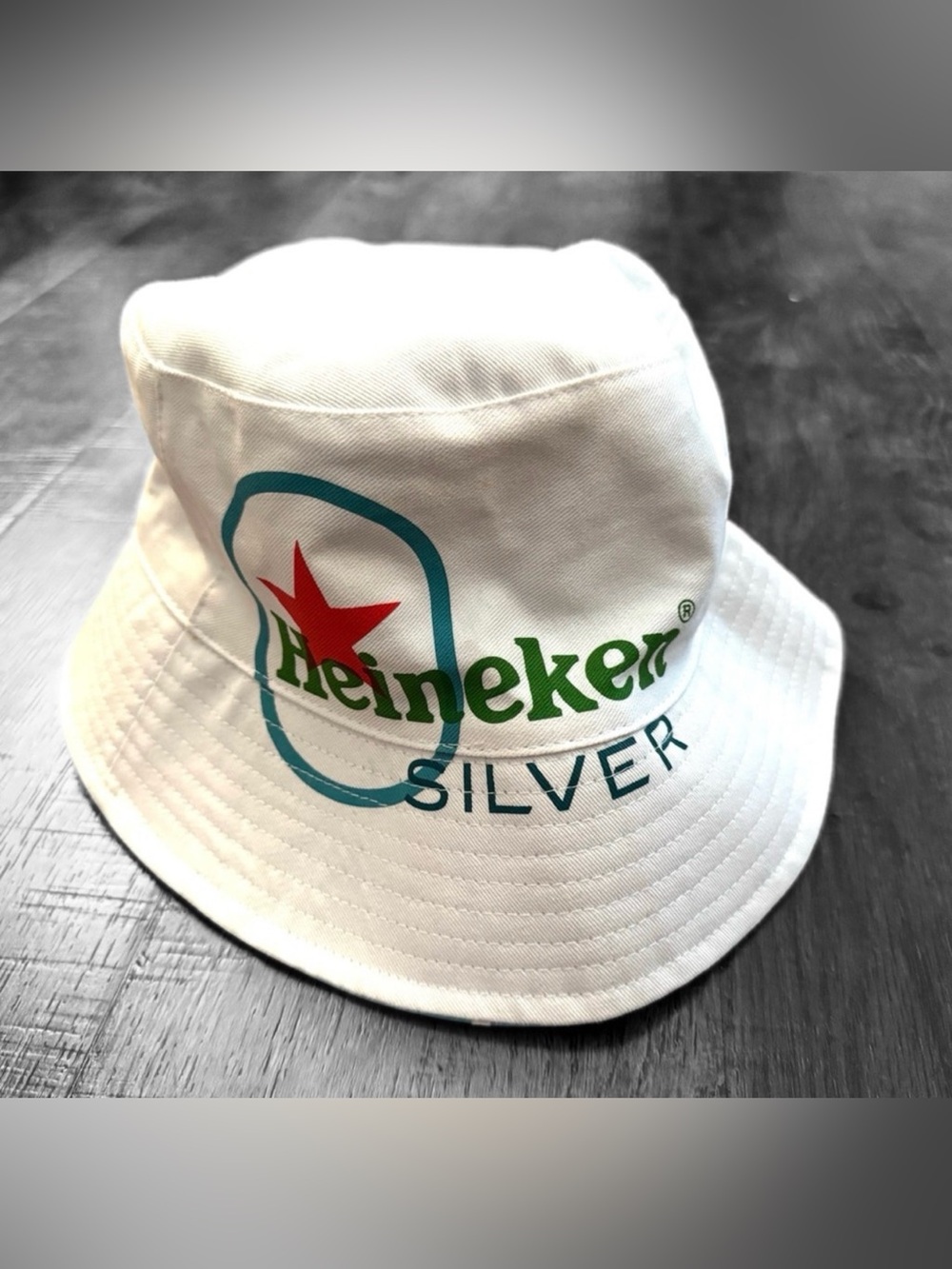 HEINEKEN Silver bucket hat, unisex, NWOT
